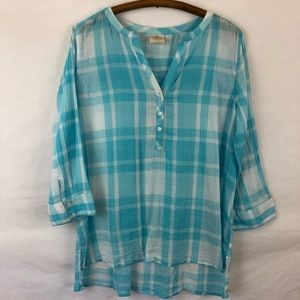 St. John’s bay women’s aqua blue blouse